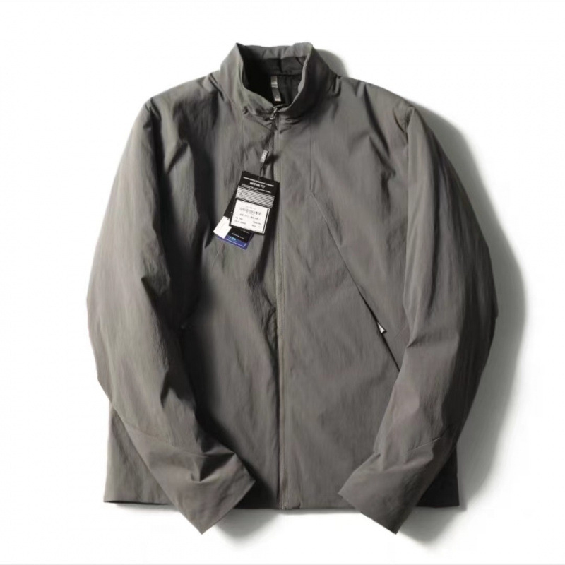 Muška jakna s pamukovim punjenjem, vanjski najlon, kapuljača, stojeći ovratnik, zatvarač