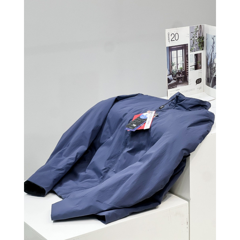 Muška jakna s pamukovim punjenjem, vanjski najlon, kapuljača, stojeći ovratnik, zatvarač