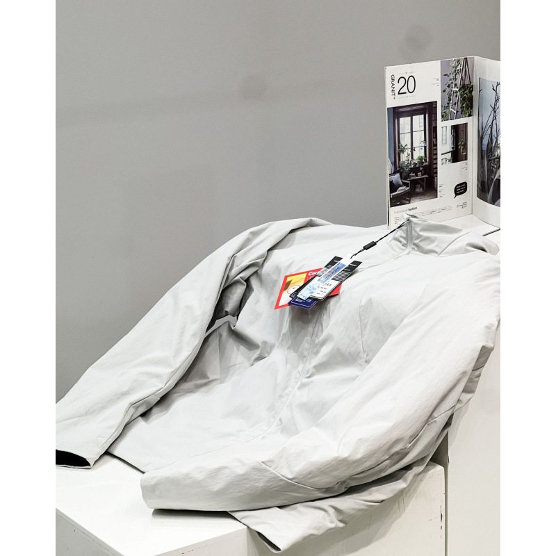 Muška jakna s pamukovim punjenjem, vanjski najlon, kapuljača, stojeći ovratnik, zatvarač