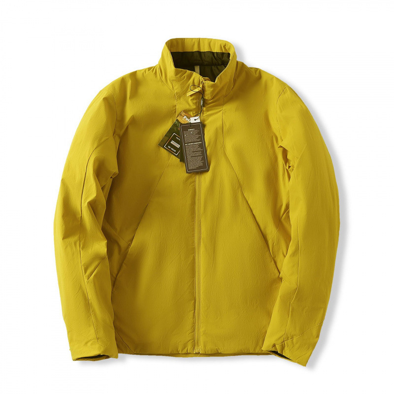 Muška jakna s pamukovim punjenjem, vanjski najlon, kapuljača, stojeći ovratnik, zatvarač