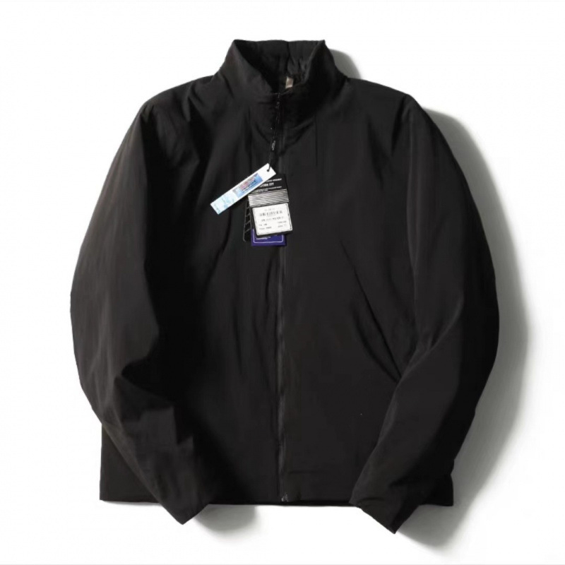 Muška jakna s pamukovim punjenjem, vanjski najlon, kapuljača, stojeći ovratnik, zatvarač