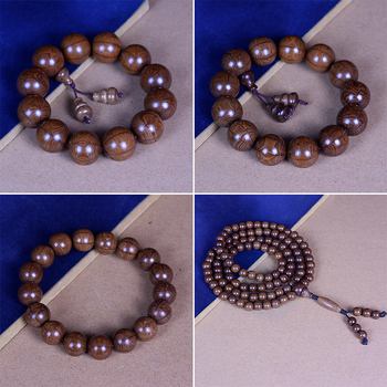 Narukvica od šest vrsta drveta, kružne perle, polirane, unisex, 20 mm perli