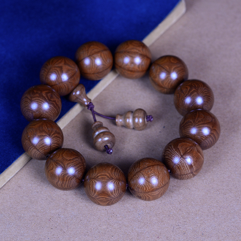 Narukvica od šest vrsta drveta, kružne perle, polirane, unisex, 20 mm perli