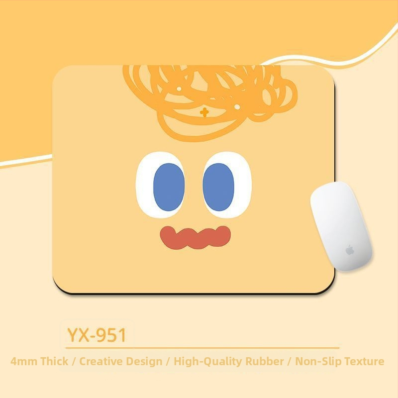 Подложка за мишка с киткова опора – антихлъзгаща настолна подложка, естествен каучук, дизайн с карикатура и трансфер на топлина, за офис и гейминг, OEM/персонализиране