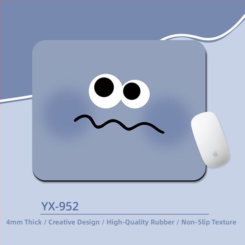 Подложка за мишка с киткова опора – антихлъзгаща настолна подложка, естествен каучук, дизайн с карикатура и трансфер на топлина, за офис и гейминг, OEM/персонализиране