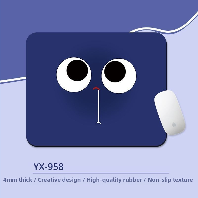 Подложка за мишка с киткова опора – антихлъзгаща настолна подложка, естествен каучук, дизайн с карикатура и трансфер на топлина, за офис и гейминг, OEM/персонализиране