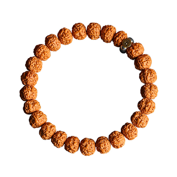 Muška narukvica Bodhi s 12 znakova zodijaka, 10 mm Bodhi perla, dvostruka petlja konca, retro stil