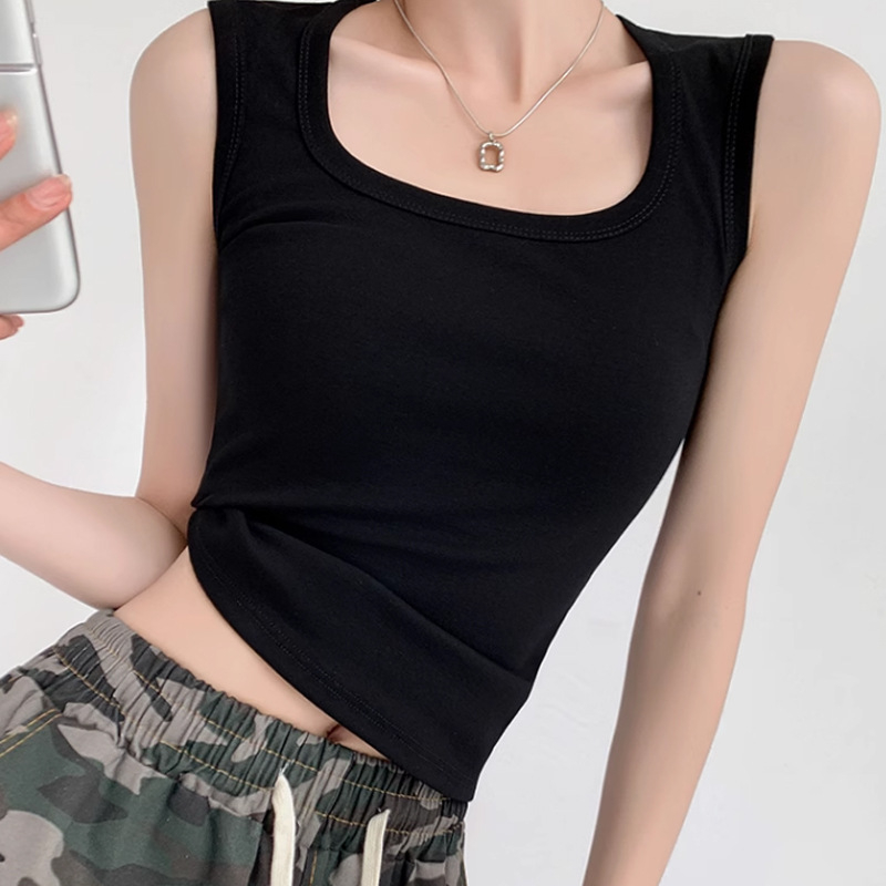 Ženski pamučni racerback top, literarno retro stil, visoka elastičnost, 90–95% pamuk, naramenice nisu uklonjive