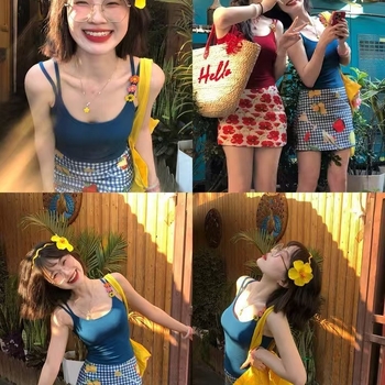 Plāns top ar siksnām un krūšu pildījumu, apaļš kakla izgriezums, poliesters, vasara 2025