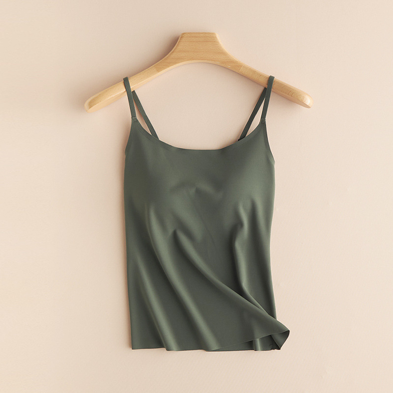 Sieviešu kamizole ar iekšējo krūšu uzpildi, neilona-spandexa audums, šaurs griezums, plānas siksnas, garums 50–65 cm