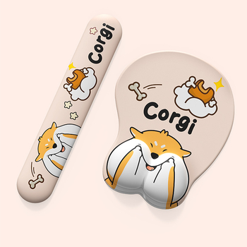 3D pelės kilimėlis su riešo apsauga - Cortical medžiaga, OEM apdorojimas