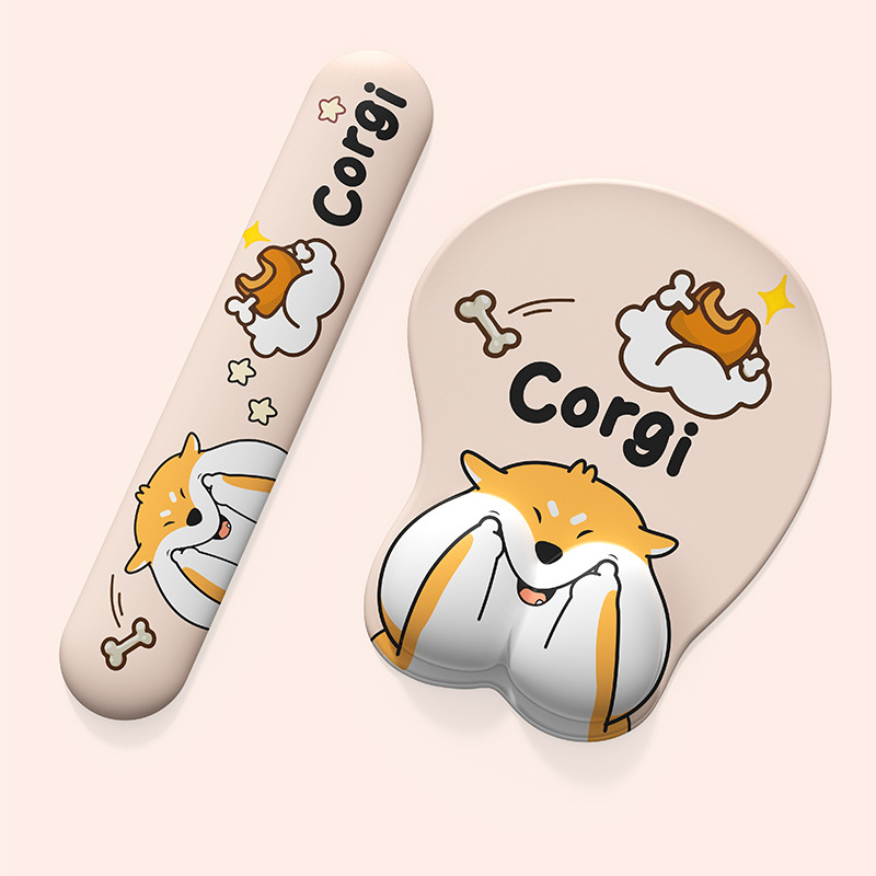 3D pelės kilimėlis su riešo apsauga - Cortical medžiaga, OEM apdorojimas