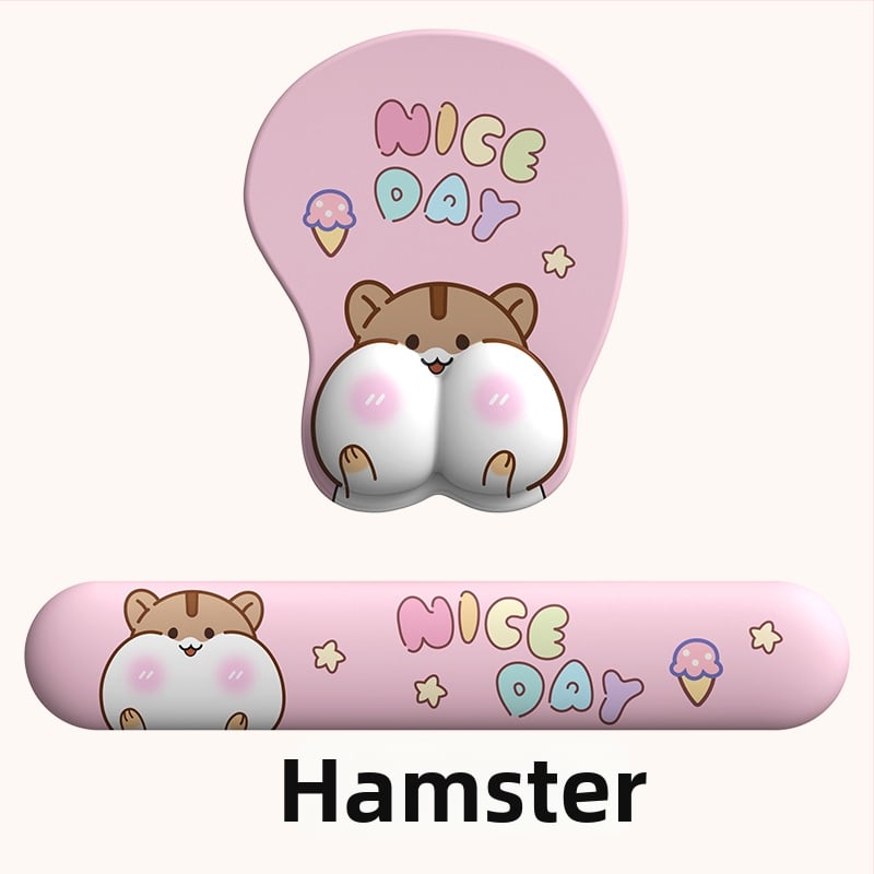 3D pelės kilimėlis su riešo apsauga - Cortical medžiaga, OEM apdorojimas