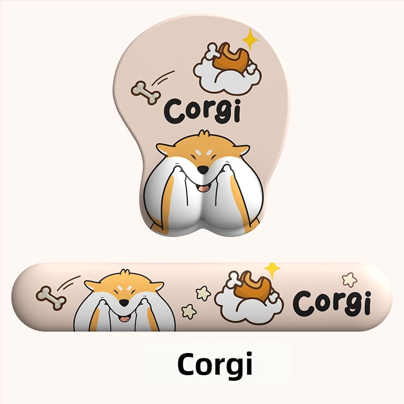 3D pelės kilimėlis su riešo apsauga - Cortical medžiaga, OEM apdorojimas