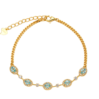 Гривна за китка с естествен аметист и цитрин, S925 сребро, геометричен дизайн