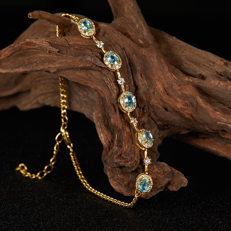 Гривна за китка с естествен аметист и цитрин, S925 сребро, геометричен дизайн