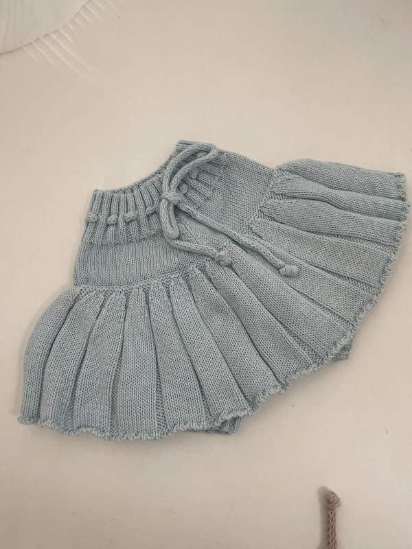 Bērnu adīti culotte bikses, no kokvilnas diega, maiga apstrāde, vienkrāsains modelis, piemērots jaundzimušajiem 0–1 g, 2025. gada pavasara izlase