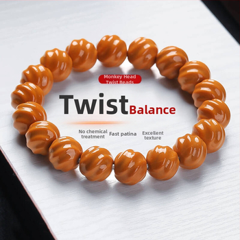 Brățară bărbați cu mărgele Monkey Head – stil modern minimalist, finisaj lustruit