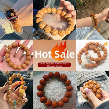 Brățară bărbați cu mărgele Monkey Head – stil modern minimalist, finisaj lustruit