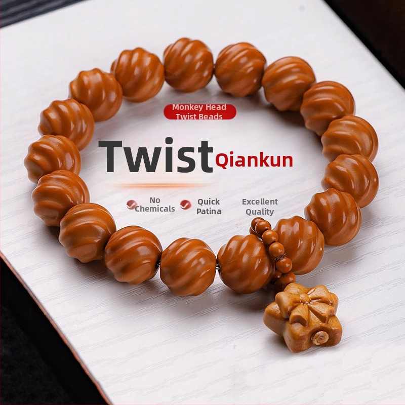 Brățară bărbați cu mărgele Monkey Head – stil modern minimalist, finisaj lustruit