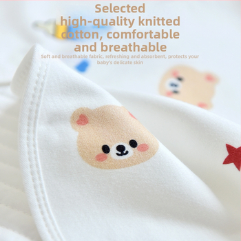 Zīdaiņa sūkšanas dvielis ar karikatūras rakstu, 100% kokvilna, absorbe ūdeni, 0–1 gadu vecumā