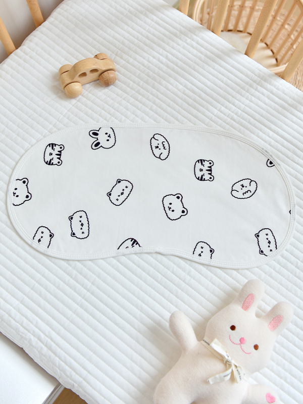 Zīdaiņa sūkšanas dvielis ar karikatūras rakstu, 100% kokvilna, absorbe ūdeni, 0–1 gadu vecumā