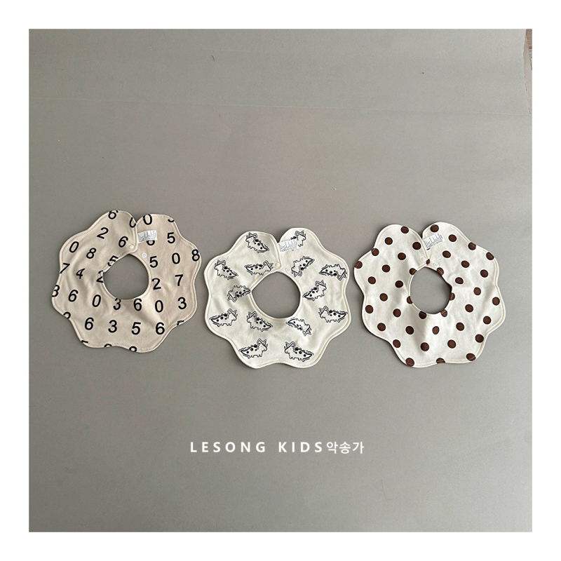 Bērnu bībs no kokvilnas ar ūdensnecaurlaidīgu audumu, piemērots zīdaiņiem 0-1 gadiem, raksts: dzīvnieki/ziedi/drukas