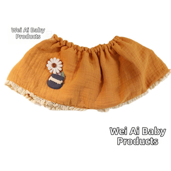 Bērnu bavete ar 360° princeses mežģīnēm, kokvilnas marlē, absorbējošs kokvilnas diegs, vecums 0–1 gads