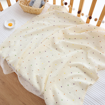 Zīdaiņu šalle no crepe auduma ar karikatūru un punktu rakstu, visas sezonas, drošības klase A