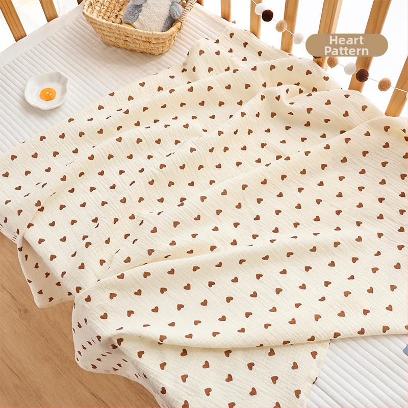 Zīdaiņu šalle no crepe auduma ar karikatūru un punktu rakstu, visas sezonas, drošības klase A