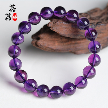 Гривна от кристал аметист, геометричен дизайн, полирана повърхност, унисекс, висок клас