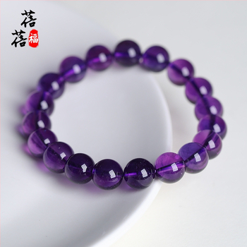 Гривна от кристал аметист, геометричен дизайн, полирана повърхност, унисекс, висок клас