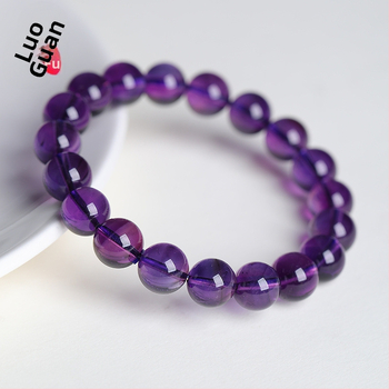 Гривна от кристал аметист, геометричен дизайн, полирана повърхност, унисекс, висок клас