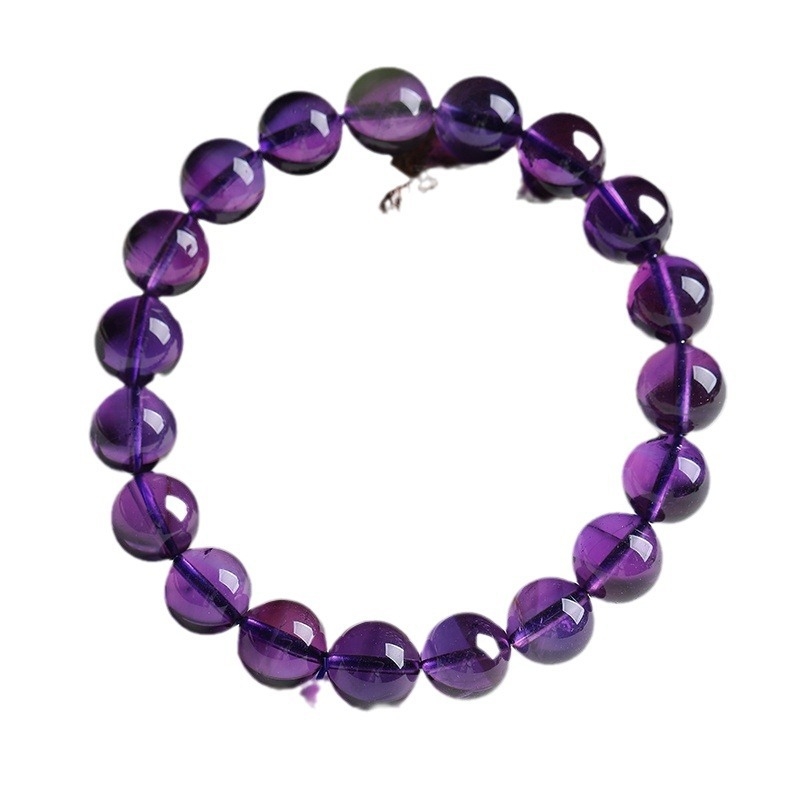 Гривна от кристал аметист, геометричен дизайн, полирана повърхност, унисекс, висок клас