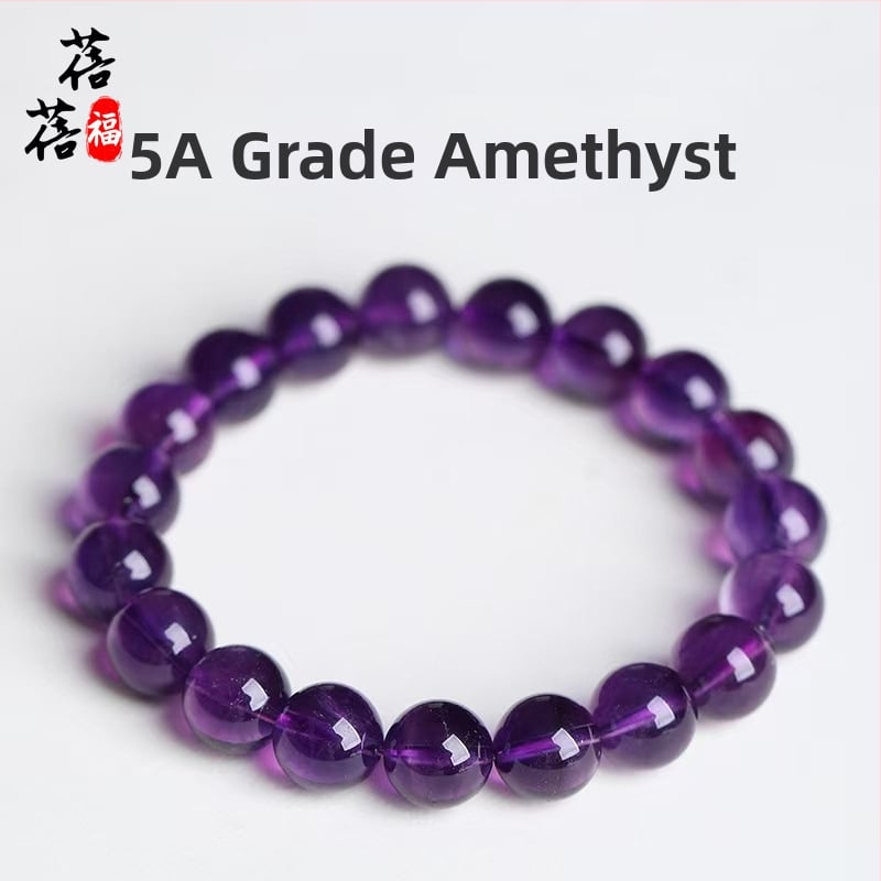 Гривна от кристал аметист, геометричен дизайн, полирана повърхност, унисекс, висок клас