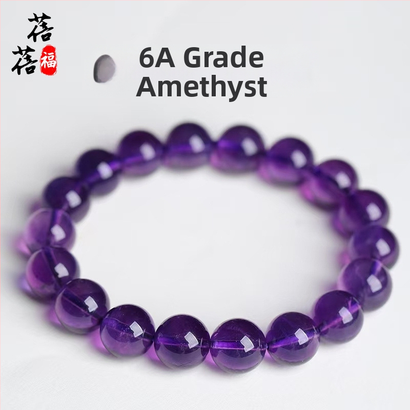 Гривна от кристал аметист, геометричен дизайн, полирана повърхност, унисекс, висок клас