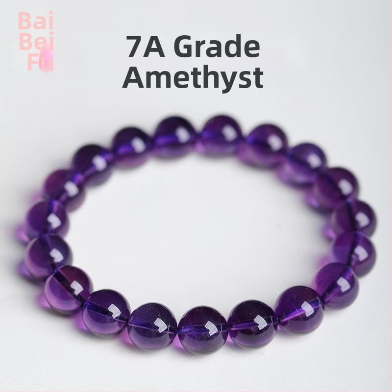 Гривна от кристал аметист, геометричен дизайн, полирана повърхност, унисекс, висок клас