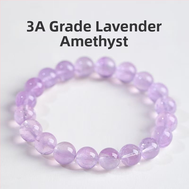 Гривна от кристал аметист, геометричен дизайн, полирана повърхност, унисекс, висок клас