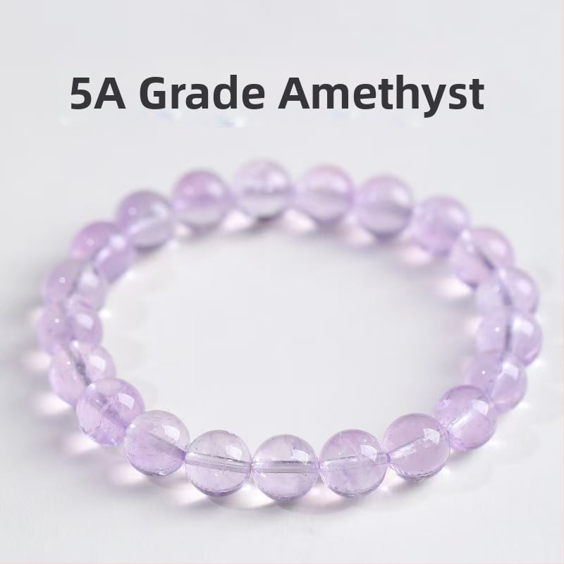 Гривна от кристал аметист, геометричен дизайн, полирана повърхност, унисекс, висок клас