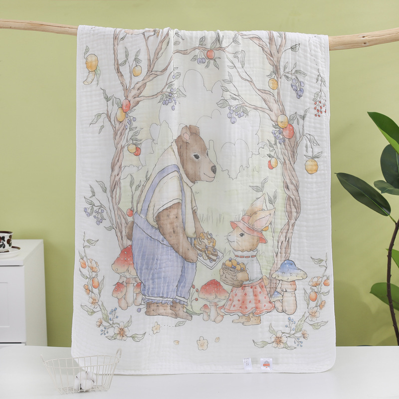 Stamens памучна бебешка хавлия за баня с мультяшен дизайн (280 g, клас А)