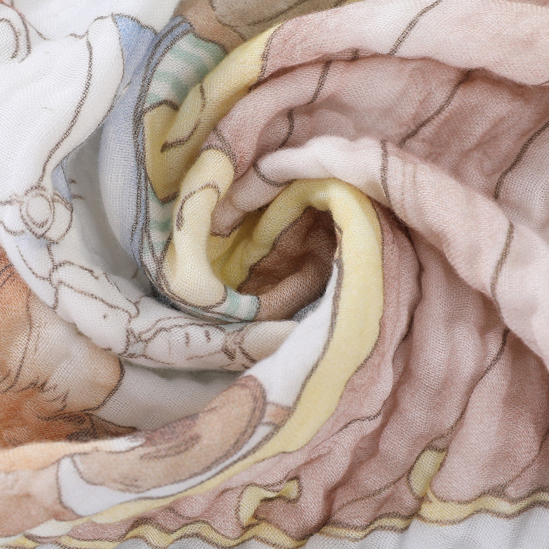 Stamens памучна бебешка хавлия за баня с мультяшен дизайн (280 g, клас А)