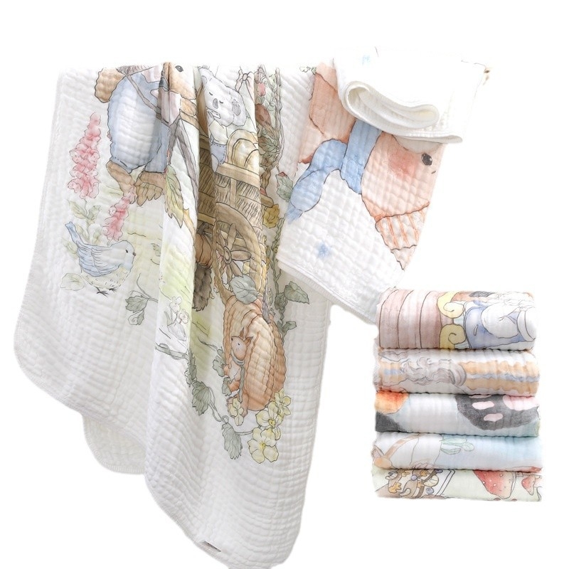 Stamens памучна бебешка хавлия за баня с мультяшен дизайн (280 g, клас А)