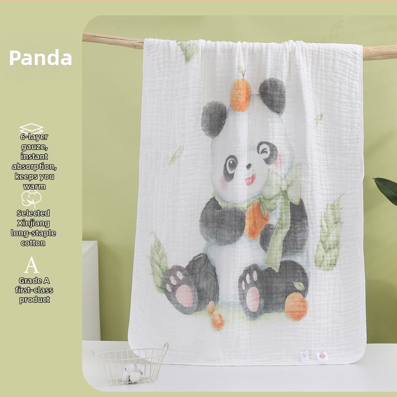 Stamens памучна бебешка хавлия за баня с мультяшен дизайн (280 g, клас А)