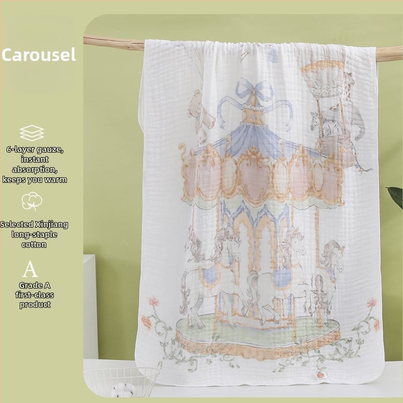 Stamens памучна бебешка хавлия за баня с мультяшен дизайн (280 g, клас А)