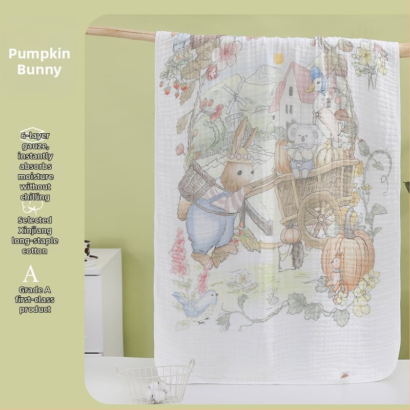 Stamens памучна бебешка хавлия за баня с мультяшен дизайн (280 g, клас А)