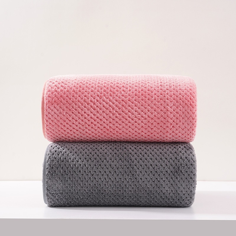 Korallfleece käterätt vannitoa jaoks, paks, nahasõbralik, imav ja kiiresti kuivav, 150D, 400–500 g, lihtne kude servadega, vannitoa või ranna jaoks