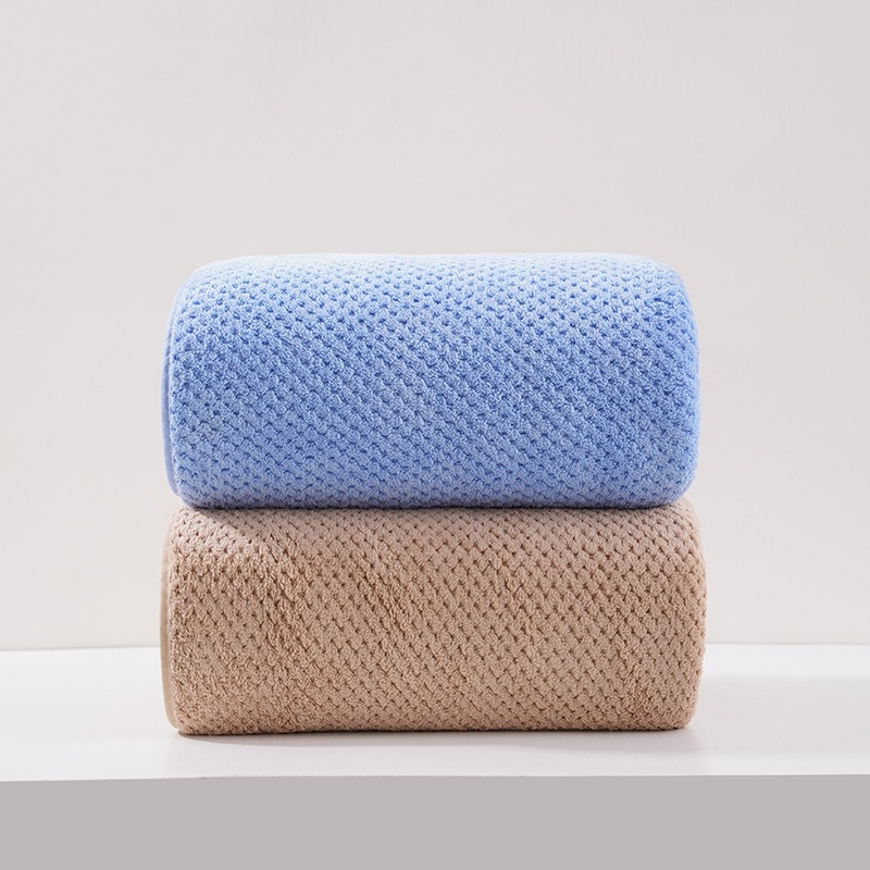 Korallfleece käterätt vannitoa jaoks, paks, nahasõbralik, imav ja kiiresti kuivav, 150D, 400–500 g, lihtne kude servadega, vannitoa või ranna jaoks