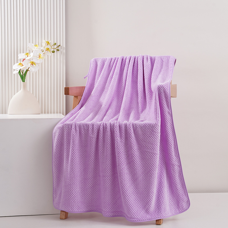 Korallfleece käterätt vannitoa jaoks, paks, nahasõbralik, imav ja kiiresti kuivav, 150D, 400–500 g, lihtne kude servadega, vannitoa või ranna jaoks