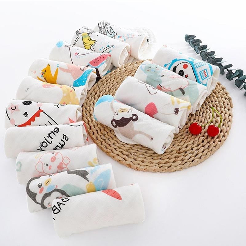 Bērnu sejas dvielis no sešslāņu kokvilnas gāzes, drukāts, absorbējošs, ar karikatūru motīviem, vecāku-bērnu stilā (Zīmols: Youya · Materiāls: Kokvilna · Svars: 140–170 g · Mērķauditorija: Zīdainis · Kategorija: Dvielis)