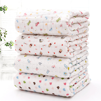 Prosop bebeluș din bumbac, muselină 12 straturi, fir 40s, 500 g sau mai mult, imprimare, țesătură simplă